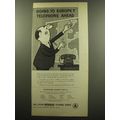 1959 Bell Telephone System Advertisement - Going to Europe? Telephone ahead