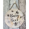 Wooden Busy Bees Hanging Wall Plaque Sign Home ...