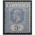 St Lucia 1922 SG99 3d Bright Blue Mounted Mint ...