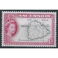 Ascension Island 1956 SG58 1d Black & Magenta M...
