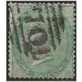 1856 SG73 1/- Pale Green Good/Fine Used .. .