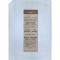 New Jersey Newark Matchcover Park Tavern Bar & ...