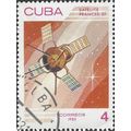 CUBA, SPACE, French satellite D1, orange 1983, 4c