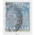BAHAMAS 1884 QV 2.5d TWO PENCE HALFPENNY WMK CA...