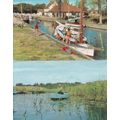 Fishing On Norfolk Broads 2x Rare 1970s Postcard s