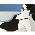 Orig 80s Patrick Nagel Print swimsuit Woman Dis...