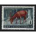 Yugoslavia Red deer Wild Animal 1954 Canc SG#76...
