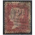 1858 SG43 1d Red Plate 117 Good Used Check Lett...