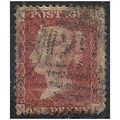 1858 SG43 1d Red Plate 117 Good Used Check Lett...