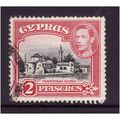 CYPRUS 1942 SG 155b 2p BLACK AND CARMINE FINE U...