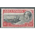 Ascension Island 1934 SG23 1 1/ 2d Black & Scar...