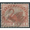 Western Australia 1890 SG98 4d Chestnut Fine Us...