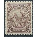 Barbados 1925 SG229 1/4d Brown Mounted Mint.. .