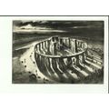 Wiltshire STONEHENGE Art Postcard by Ministry o...