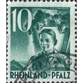 RHEINLAND PFALZ, Woman wine-making, dark green ...