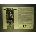 1979 Blue Cross Blue Shield Insurance Ad - Miles a Day