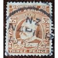 New Zealand 1907 King Edward VII 3d used stamp ...