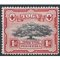 Tonga 1942 SG75 1d Black & Scarlet Mounted Mint...