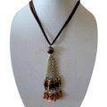 Tiger's Eye Tassel Necklace