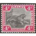 Federated Malay States 1904 SG36c 4c Black & Sc...