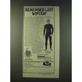 1979 Damart Underwear Ad - Remember Last Winter?