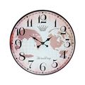 Wanduhr xxl 60cm WELTKARTE Vintage Shabby Retro...