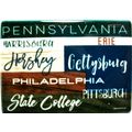 Pennsylvania Cities Porcelain Fridge Magnet