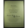 1946 Kaiser Frazer Cars Ad - Henry J. Kaiser and Joseph W. Frazer announce