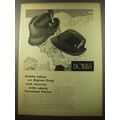 1960 Dobbs Hats Ad - Dobbs takes an Alpine fling and returns with saucy twins