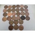 UK / GB - 30 - 1d (one penny) coins - dated 196...