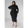 New Turtle Neck Stretch Dress