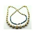 Carved Bead Turquoise Beaded Gemstone Necklace
