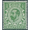 Great Britain 1911 ½d green Die A SG322 unused