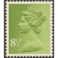 Great Britain 1976 8½p Yellowish Green Phosphor...