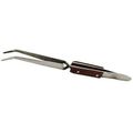 6 ½" Stainless Steel Cross Lock Tweezers w/Wood...