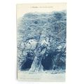 1925 postcard La Etables, Les Grottes Jumelles