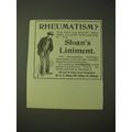 1900 Sloan's Liniment Ad - Rheumatism?
