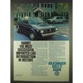 1978 Volkswagen Rabbit Ad - Most Successful Car