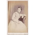 VICT. CDV PHOTO SEATED LADY,CHAIN NECKLACE BY H...