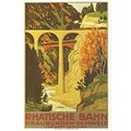 Rhatische Bahn 1911 Graubunden Railway Bridge S...