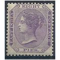 India 1860 SG52 8 Pies Purple/White Mounted Mint.