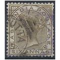 India 1876 SG80 6a Olive-Bistre Good/Fine Used . .