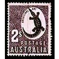 Australia 1948 Crocodile CofA wmk 2S Used Stamp.