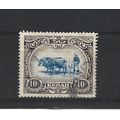 Kedah.SG6 10c Malay Ploughing (Blue and Sepia)....