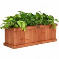 Wooden Decorative Planter Box for Garden Yard a...