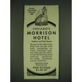 1932 Morrison Hotel Ad - Chicago's Morrison Hotel