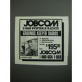 1989 Jobcom 2-Way Portable Radios Ad - Grounds ...