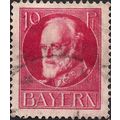 GERMANY, BAVARIA, Ludwig III, red 1914, 10Pf, #2