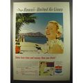 1953 United Air Lines Ad - Takes less time and ...