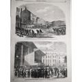 1865 The English Elections - 2 prints: Riot in ...